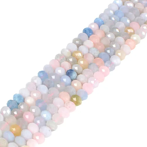 Miniatura 52 de 7 chakras piedras preciosas de 0.236 in de piedras preciosas facetadas Rondelle sueltas cuentas para hacer joyas DIY cuentas de 16 pulgadas