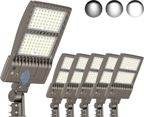 Miniatura 10 de KUKUPPO Luz LED de estacionamiento de 200 W, luz de poste de estacionamiento de grado industrial con certificación DLC UL, luz LED caja de zapatos