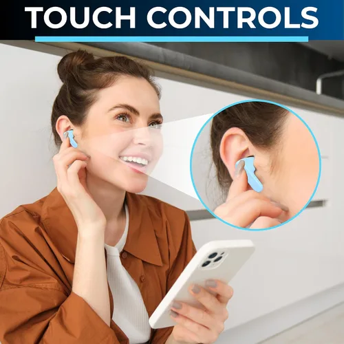 Miniatura 7 de PHILIPS Auriculares inalámbricos verdaderos, auriculares TWS Bluetooth 5.3, controladores de 0.512 in, micrófono AI para llamadas claras, IPX4 Azul