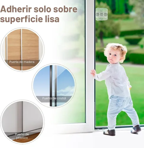 Miniatura 6 de Cerradura de Puerta Corrediza Cerraduras de Ventana - Paquete de 2 Cerraduras de Puerta Corrediza de Vidrio para Seguridad Infantil Cerraduras