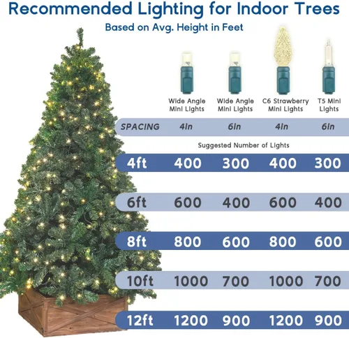 Miniatura 6 de Novelty Lights Guirnalda de luces LED multicolor de Navidad de 50 pies, 100 luces LED de Navidad de 6 pulgadas de espacio en cable marrón