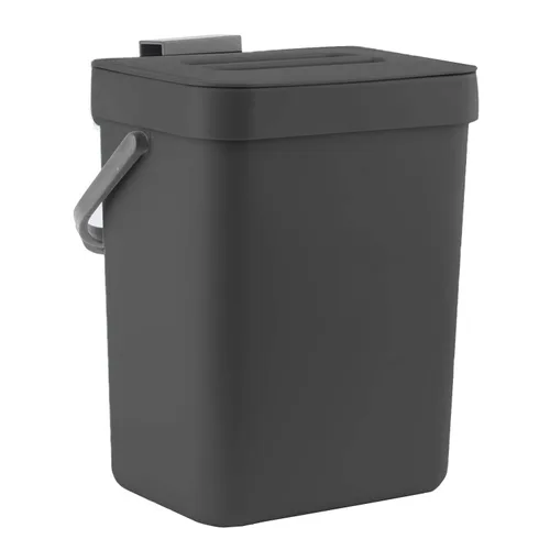 LALASTAR - Basurero miniatura con tapa para la encimera, canasta pequeña y compacta para el escritorio, la oficina, el dormitorio, de 3 litros/0.8