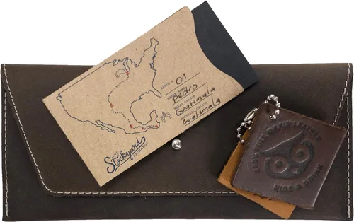 Miniatura 7 de Hide & Drink, Bolsa larga de utilidad hecha a mano de cuero de grano completo, elegante cartera para llevar y almacenar efectivo, monedas, tarjetas