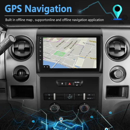 Miniatura 5 de AWESAFE Android 13 Estéreo de coche para Ford F150 2009 2010 2011 2012, inalámbrico Carplay Android Auto Android 9 pulgadas pantalla táctil F150
