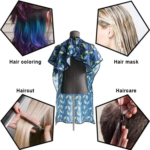 Miniatura 5 de Professional Barber Cape,Polyester Hair Cutting Salon Cape,Water and Stain Resistant Apron