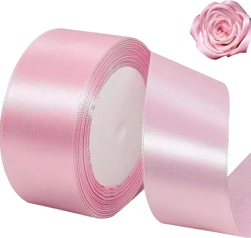 Miniatura 21 de Cinta beige de 1-1/2 pulgadas x 25 yardas, cinta de satén marfil de tela de color sólido para manualidades, coronas, fiesta de boda, Navidad, lazos