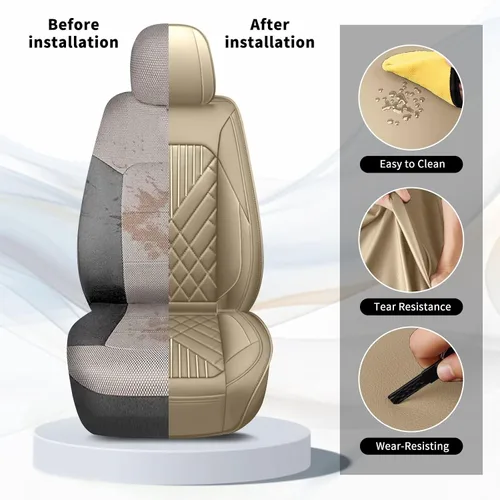 Miniatura 6 de TTX LIGHTING Juego completo de fundas de asiento de automóvil para Kia Sorento 2007-2026, funda protectora impermeable de piel sintética, compatible