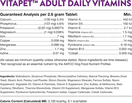 Miniatura 8 de NaturVet VitaPet Vitaminas diarias para perros con ayuda respiratoria – Incluye espectro completo de vitaminas, minerales, ácidos grasos omega-6