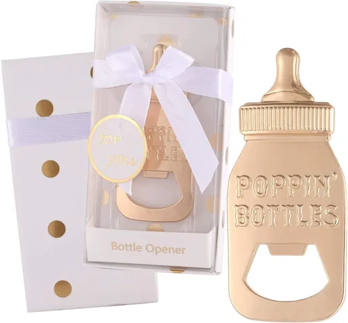 Paquete de 48 abridores de botellas para baby shower, recuerdos de baby shower para invitados, bonitos abrebotellas con forma de poppin, recuerdos