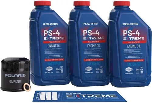 Miniatura 2 de Kit de cambio de aceite Polaris para modelos específicos RZR Turbo y Pro XP & XP 4 con motor de 4 tiempos, incluye 3 cuartos de galón de aceite
