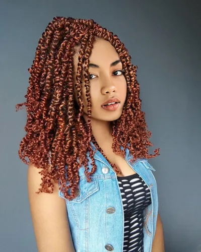 Miniatura 13 de Cabello de ganchillo Passion Twist, cabello Passion Twist pretrenzado, cabello Passion Twist de 10 pulgadas, trenzas de ganchillo cortas Passion