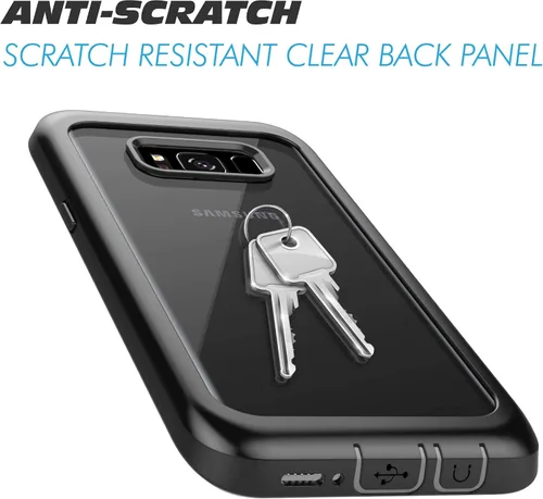 Miniatura 5 de Funda para Samsung Galaxy S8, carcasa de cuerpo completo con protector de pantalla integrado, delgado, transparente, absorbente de golpes, a prueba