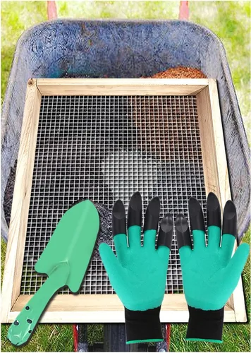 Tamiz de tierra, tamiz de suciedad para jardinería, tamiz de compost, tamiz de jardín, tamiz de madera ligera para rocas, tamiz de tamiz de pantalla