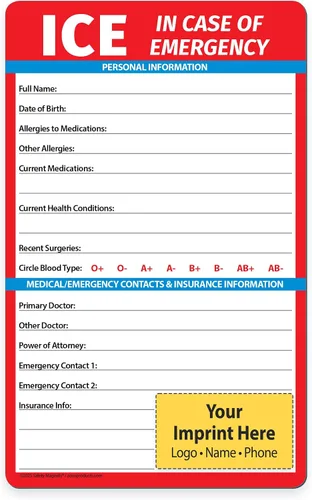 Miniatura 12 de Safety Magnets by ZOCO - Imán de contacto en caso de emergencia (ICE) para personas mayores - Tarjeta de información médica File of Life