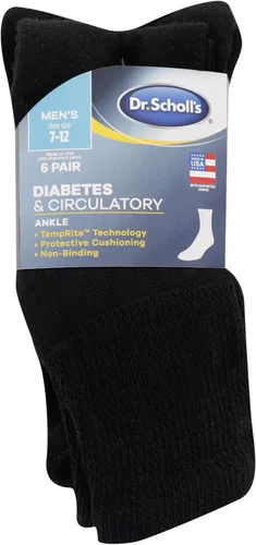 Miniatura 5 de Dr. Scholl's Men's Diabetes & Circulator Socks-4 & 6 Pair Packs-Non-Binding Moisture Management