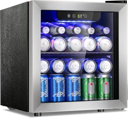 Miniatura 17 de Antarctic Star Refrigerador de Bebidas Enfriador de 18L, 24 Latas, Mini Refrigerador con Compresor Silencioso, Luz LED, Refrigerador Pequeño