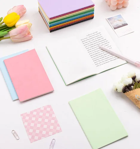 Miniatura 4 de Paquete de 150 mini cuadernos coloridos de bolsillo en blanco, diarios a granel, cuadernos pequeños de 3.5 x 5.5, 30 hojas/60 páginas, mini