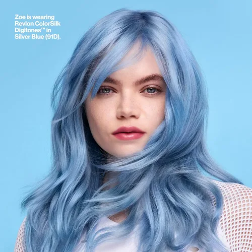 Miniatura 8 de Revlon ColorSilk Digitones - Tinte permanente para el cabello con queratina, azul plateado 91D, 1 unidad