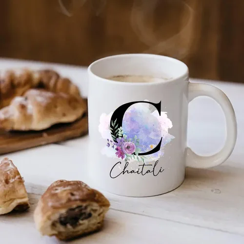 Miniatura 4 de Taza de café personalizada con nombre inicial, regalo para mujeres, esposa, amiga, mamá, abuela, madrastra, nombre personalizado e inicial taza