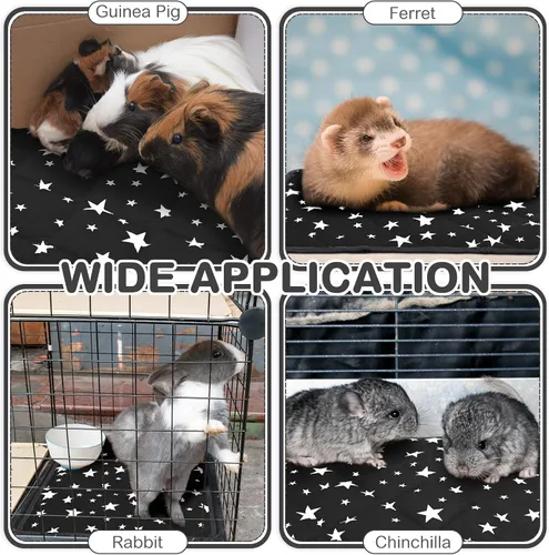 Miniatura 4 de Namalu Paquete de 4 camas autocalentantes para gatos, alfombrilla térmica para gatos con patrón de estrellas, suave almohadilla térmica para jaula