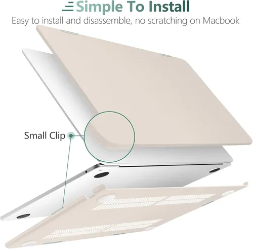 Miniatura 3 de TWOLSKOO Funda para MacBook Air de 15 pulgadas M5 M4 M3 M2 (2026-2023) A3448 A3241 A3114 A2941, carcasa rígida y protector de pantalla, cubierta