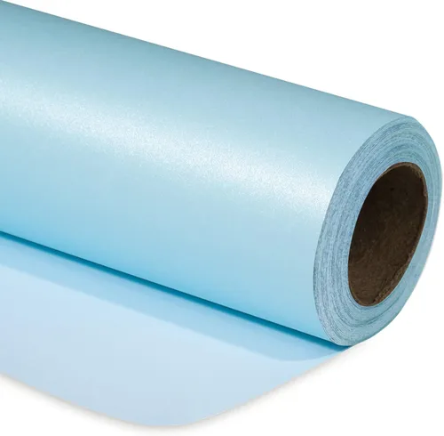 Miniatura 11 de RUSPEPA Papel de regalo negro mate, color liso perlado, papel lustre perfecto para bodas, cumpleaños, Navidad, baby shower, 17 pulgadas x 32.8 pies