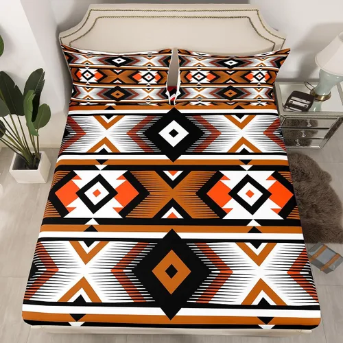 Miniatura 2 de Erosebridal Southwestern - Juego de ropa de cama tamaño individual, diseño étnico étnico geométrico, bohemio, azteca, para niños, adolescentes