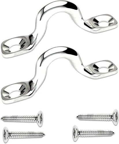 Ganchos de techo de acero inoxidable 304 resistentes con almohadilla de metal para ojos, correa de ojo a presión, ganchos de anclaje de techo con