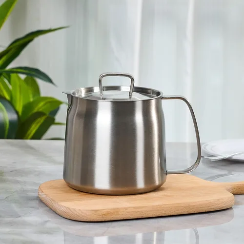 Miniatura 2 de Recipiente de grasa de tocino con colador, contenedor de grasa de acero inoxidable 304 para cocina con tapa y canasta a prueba de polvo, recipiente
