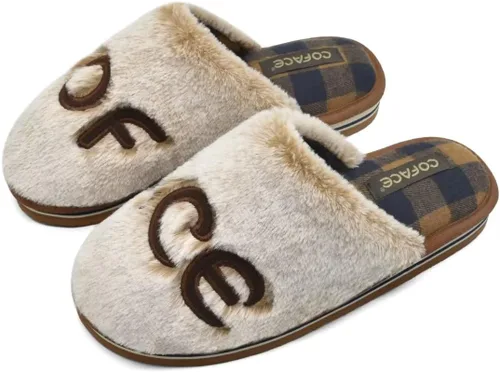 Miniatura 7 de COFACE Pantuflas de espuma viscoelástica para mujer, cómodas y cálidas, con forro de cojín acogedor