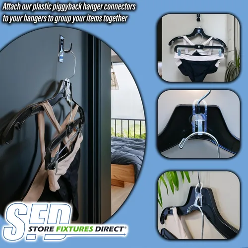 Miniatura 6 de Conectores de plástico para colgar ropa, combinadores/carpinteros para colgar ropa, paquete de 200