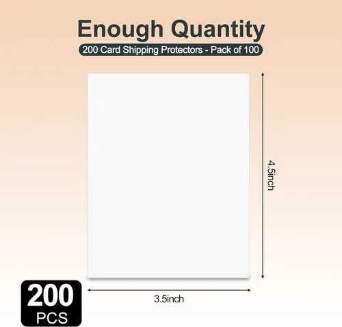Miniatura 3 de Lewtemi 200 protectores de envío de tarjetas intercambiables de 4.5 x 3.5 pulgadas, protector de cartón para envíos de correo, carpetas, divisor