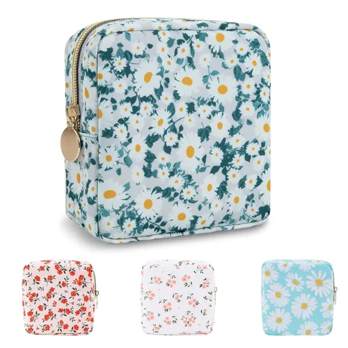 Miniatura 97 de Estuche pequeño para lápices y maquillaje para bolso, lindo estuche de lápices, bolsa de pinceles de maquillaje de nylon con cremallera, estuche