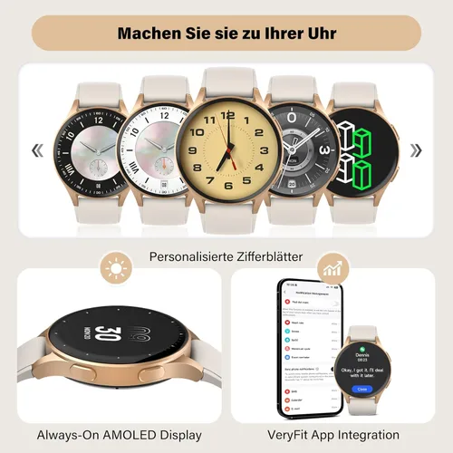 Miniatura 8 de Reloj inteligente para mujer con GPS integrado y Alexa (llamada/respuesta de llamada), rastreador de actividad AMOLED de 1.32 pulgadas con brújula