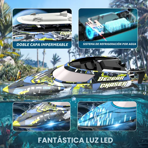 Miniatura 3 de BEZGAR TX2P1 - 2 paquetes de 12 pulgadas de velocidad rápida de 30 KPH con una maleta portátil para lagos y piscinas y agua salada, juguetes