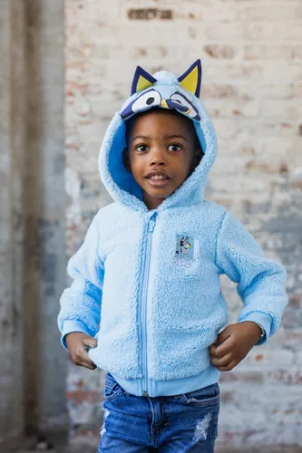 Miniatura 4 de Bluey Bingo Cozy Sherpa - Sudadera con capucha para cosplay con cremallera para niños pequeños