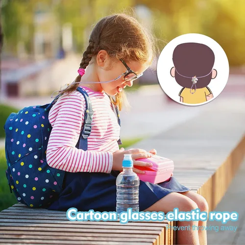 Miniatura 5 de Hifot Paquete de 10 correas para lentes para niñas, ajustador elástico para gafas, cordón de cadena para máscara