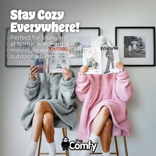 Miniatura 42 de THE COMFY Teddy Bear From Shark Tank Patented Zipper Oversized Sherpa Wearable Blanket Hoodie Gift for Women & Men