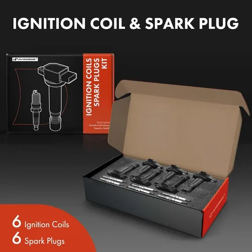 Miniatura 2 de A-Premium Juego de 6 paquetes de bobinas de encendido y bujías de iridio compatibles con Honda Accord 2013-2017, Pilot 2016-2019, Odyssey 2018-2019