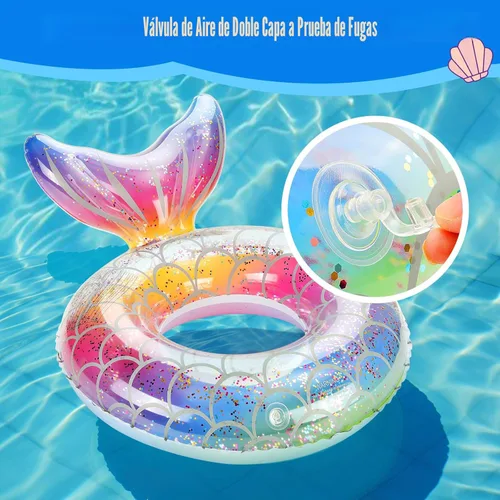 Miniatura 3 de MoKo Anillo de natación inflable, lindo flotador de piscina, decoración de tubo, tubos de natación, piscina al aire libre, playa, flotadores
