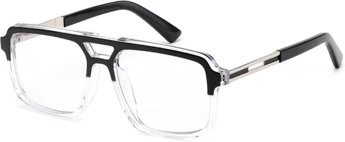 Miniatura 9 de FEISEDY Gafas de luz azul retro estilo aviador para hombres y mujeres, armazón cuadrado, para lectura en computadora/TV/teléfonos B0209