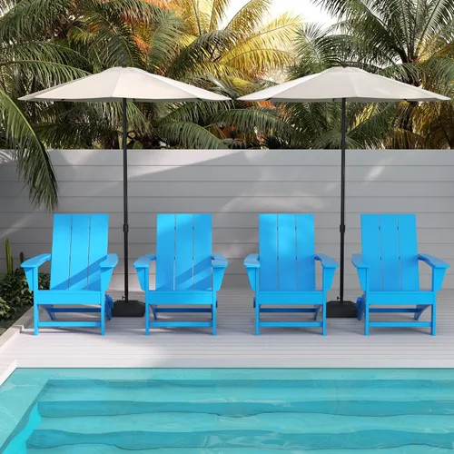 Miniatura 14 de WestinTrends Ashore - Silla plegable Adirondack moderna para exteriores (juego de 2), color marrón oscuro