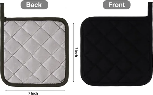 Miniatura 2 de Juego de soportes para ollas de cocina, resistentes al calor, juego de agarraderas de algodón puro, salvamanteles, posavasos grandes, almohadillas