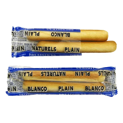 Miniatura 11 de Clown Global Brands Palitos de pan surtidos Lisos, sésamo, cebolla, ajo Estuche de 500 unidades Dos palitos de pan por paquete envuelto