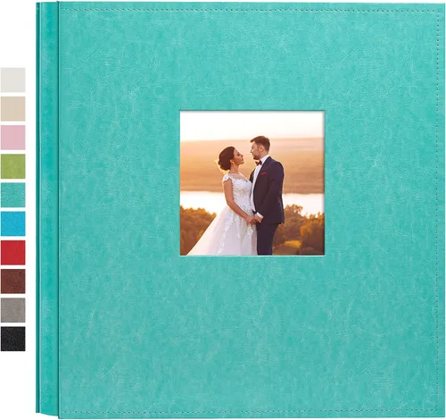 Miniatura 10 de potricher Álbum de fotos pequeño de 4 x 6 pulgadas, 200 fotos, cubierta de cuero, libro de fotos con 200 bolsillos horizontales para familia, boda