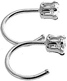 Miniatura 4 de Aretes de plata de ley para mujeres y niñas, hipoalergénicos para cartílago