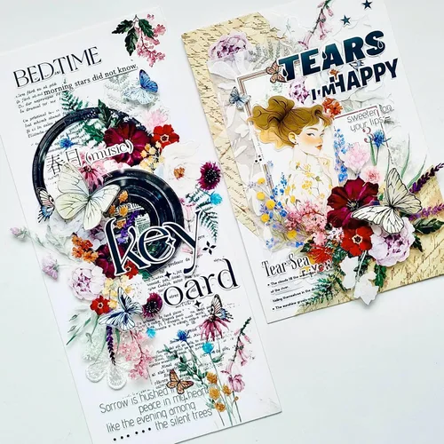 Miniatura 7 de Juego de 12 Rollos de Cinta Washi Floral de PET y Pegatinas de PET – Fácil de Usar para Journaling y Elaboración de Tarjetas, Ideal