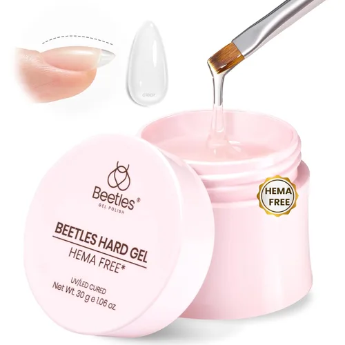 Miniatura 18 de Beetles - Gel Constructor Rosa Nude Gel Esculpido de Alta Dureza para Extensión de Uñas Reparación de Roturas Protección Duradero para Hogar Salón