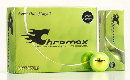 Miniatura 4 de Chromax Pelotas de golf de alta visibilidad a distancia, paquete de 6, color verde
