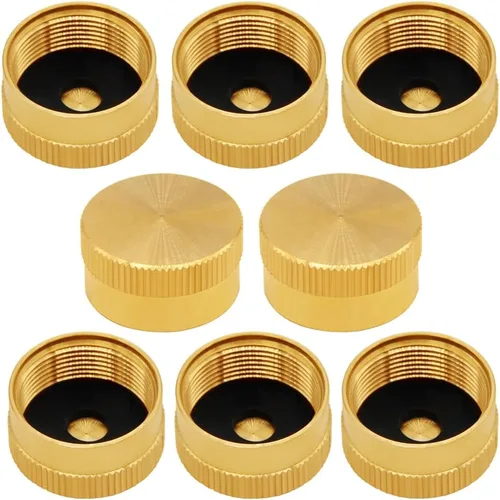 Miniatura 6 de Uenede 5 tapas de botella de propano de latón macizo adecuadas para todos los tapones de tanque de recarga de gas de 1 libra sellados